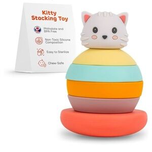 NWT EL BEBE Kitty Stacking Toy - Multicolor